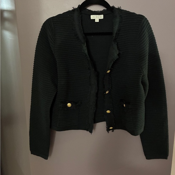 J. Crew Black Cardigan with Gold Buttons - Picture 4 of 10